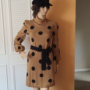 Who What Wear Turtleneck Belted Sweater Dress-Size XS